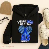 I Wear Blue For My Dad ALS Awareness Hoodie thumb 4