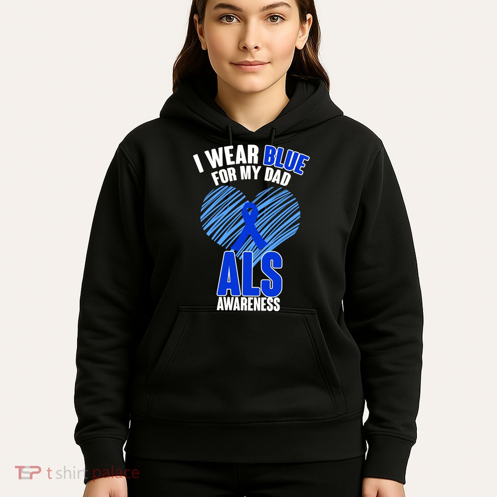 I Wear Blue For My Dad ALS Awareness Hoodie