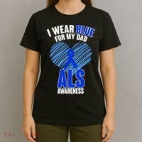 I Wear Blue For My Dad ALS Awareness T-Shirt thumb 4