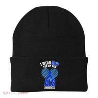 I Wear Blue For My Dad ALS Awareness Beanie thumb 0