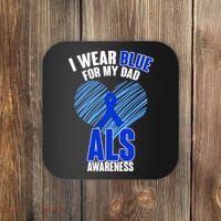 I Wear Blue For My Dad ALS Awareness Coaster thumb 0