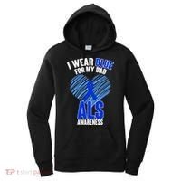 I Wear Blue For My Dad ALS Awareness Women's Hoodie thumb 0