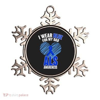 I Wear Blue For My Dad ALS Awareness Ornament