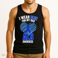 I Wear Blue For My Dad ALS Awareness Tank Top thumb 3