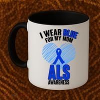 I Wear Blue For My Mom ALS Awareness Coffee Mug thumb 2