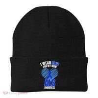 I Wear Blue For My Mom ALS Awareness Beanie thumb 0