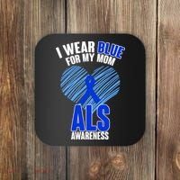 I Wear Blue For My Mom ALS Awareness Coaster thumb 0