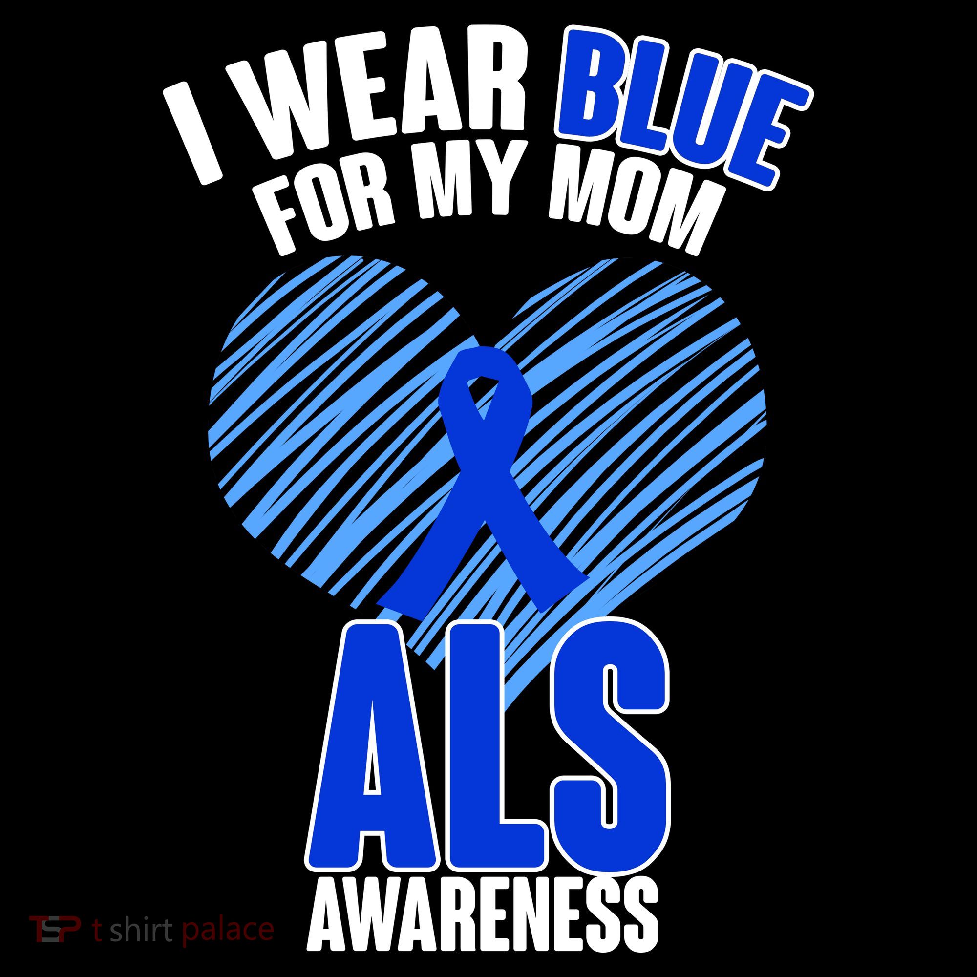 I Wear Blue For My Mom ALS Awareness Women's Hoodie