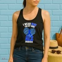 I Wear Blue For My Mom ALS Awareness Women's Tank Top thumb 2