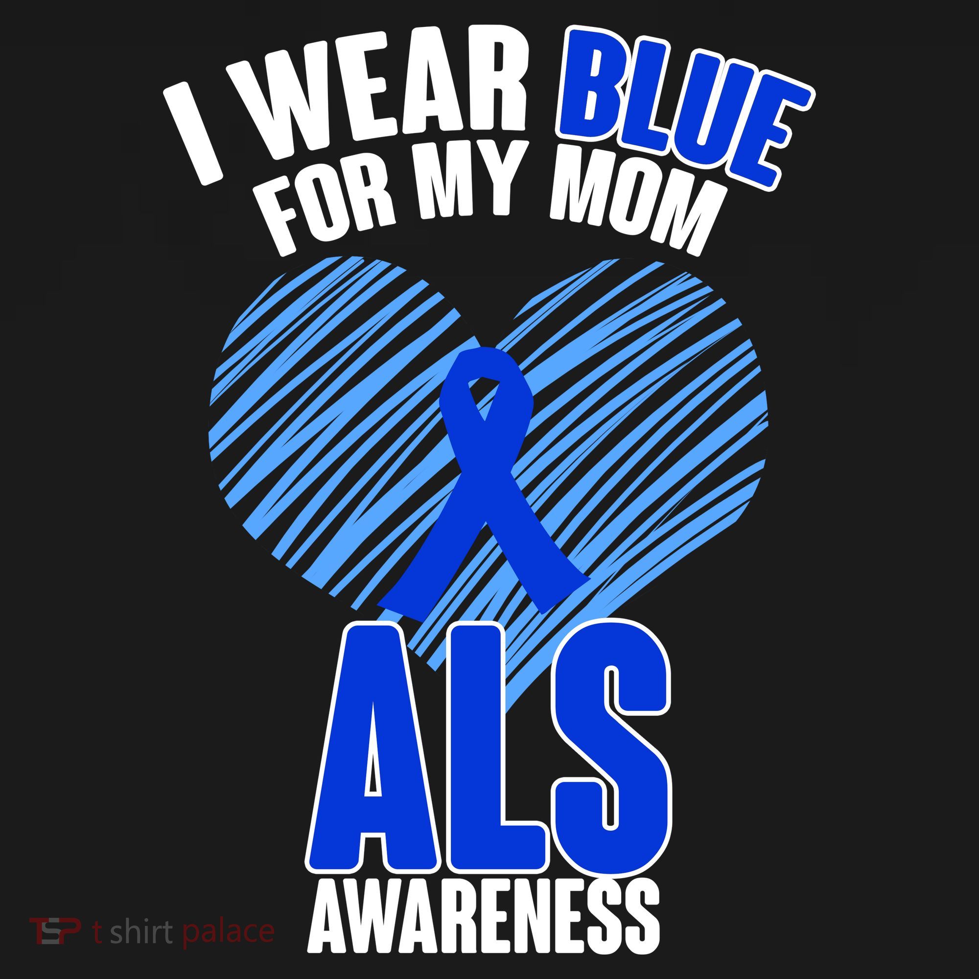I Wear Blue For My Mom ALS Awareness Women's Tank Top