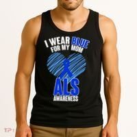 I Wear Blue For My Mom ALS Awareness Tank Top thumb 3
