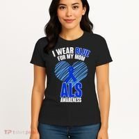 I Wear Blue For My Mom ALS Awareness Women's T-Shirt thumb 4