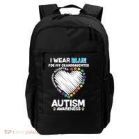 I Wear Blue For My Personalize Custom Text Autism Backpack thumb 0
