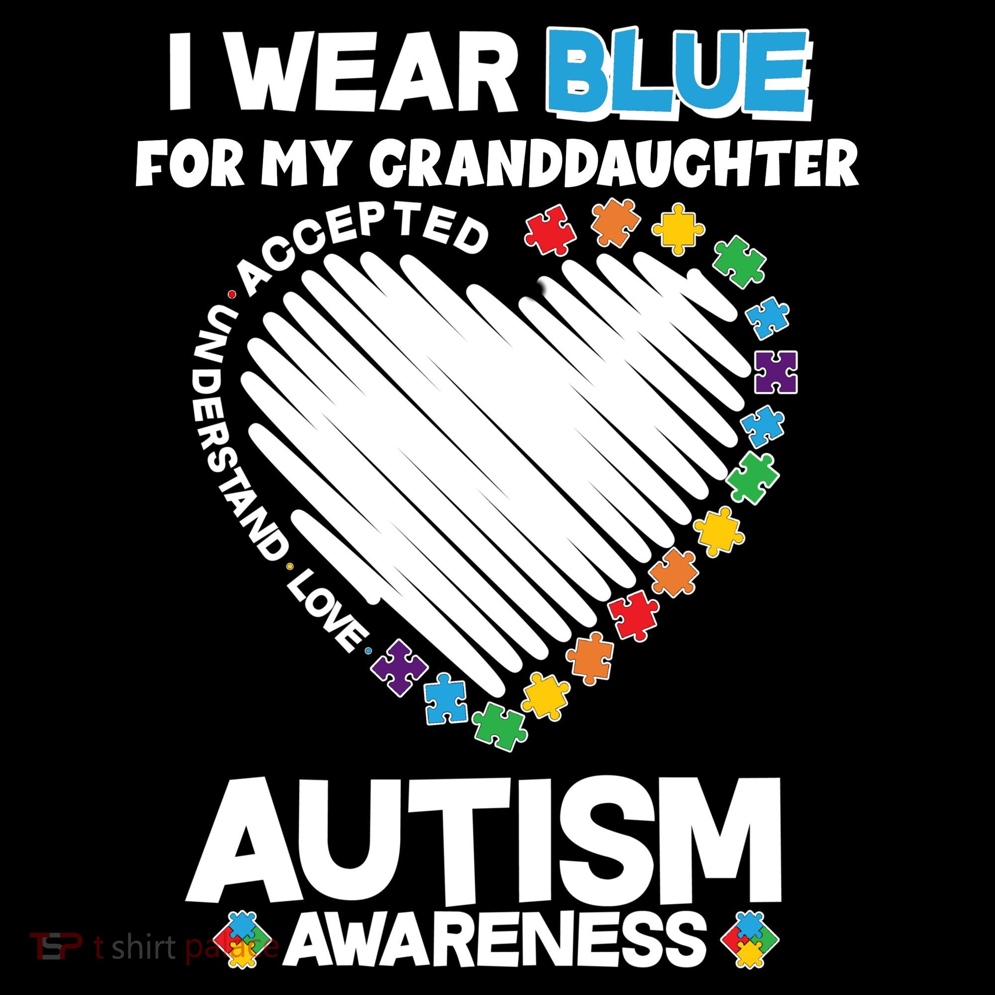 I Wear Blue For My Personalize Custom Text Autism Women's Hoodie