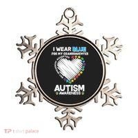 I Wear Blue For My Personalize Custom Text Autism Ornament thumb 0