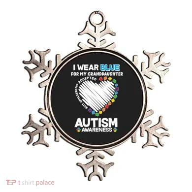 I Wear Blue For My Personalize Custom Text Autism Ornament