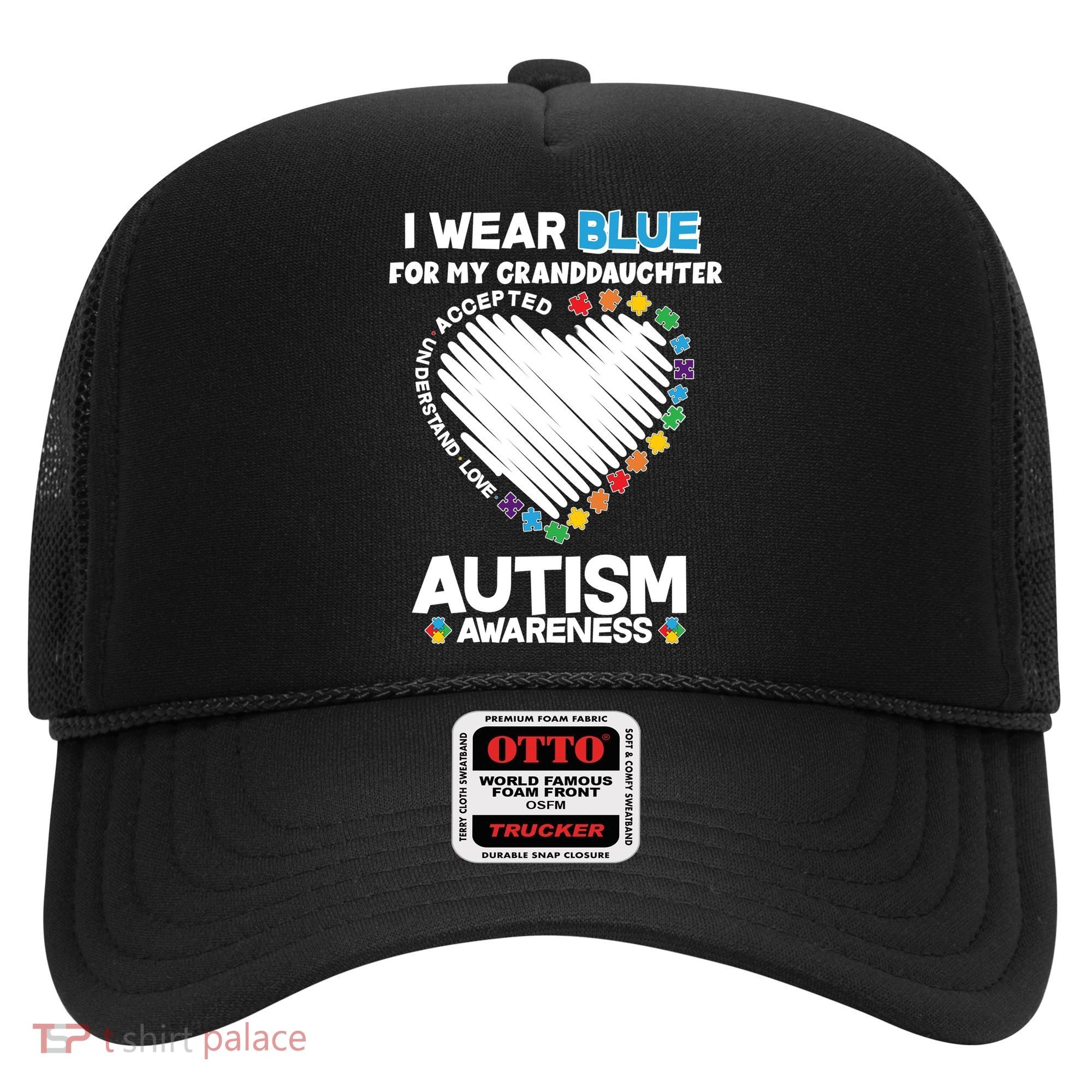 I Wear Blue For My Personalize Custom Text Autism Hat