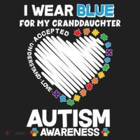 I Wear Blue For My Personalize Custom Text Autism Golf Towel thumb 3