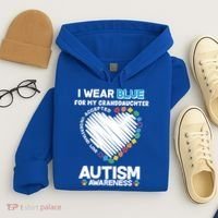 I Wear Blue For My Personalize Custom Text Autism Hoodie thumb 4