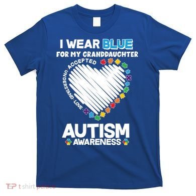 I Wear Blue For My Personalize Custom Text Autism T-Shirt