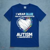 I Wear Blue For My Personalize Custom Text Autism T-Shirt thumb 5