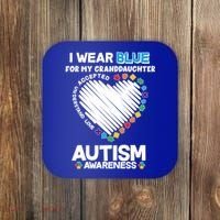 I Wear Blue For My Personalize Custom Text Autism Coaster thumb 0