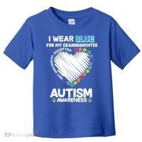 I Wear Blue For My Personalize Custom Text Autism Toddler T-Shirt thumb 0