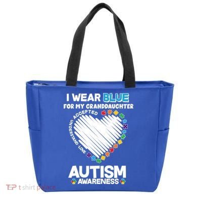I Wear Blue For My Personalize Custom Text Autism Tote Bag