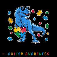 I Wear Blue For My Sister  Autism Awareness T-Rex Dinosaur Coffee Mug thumb 5