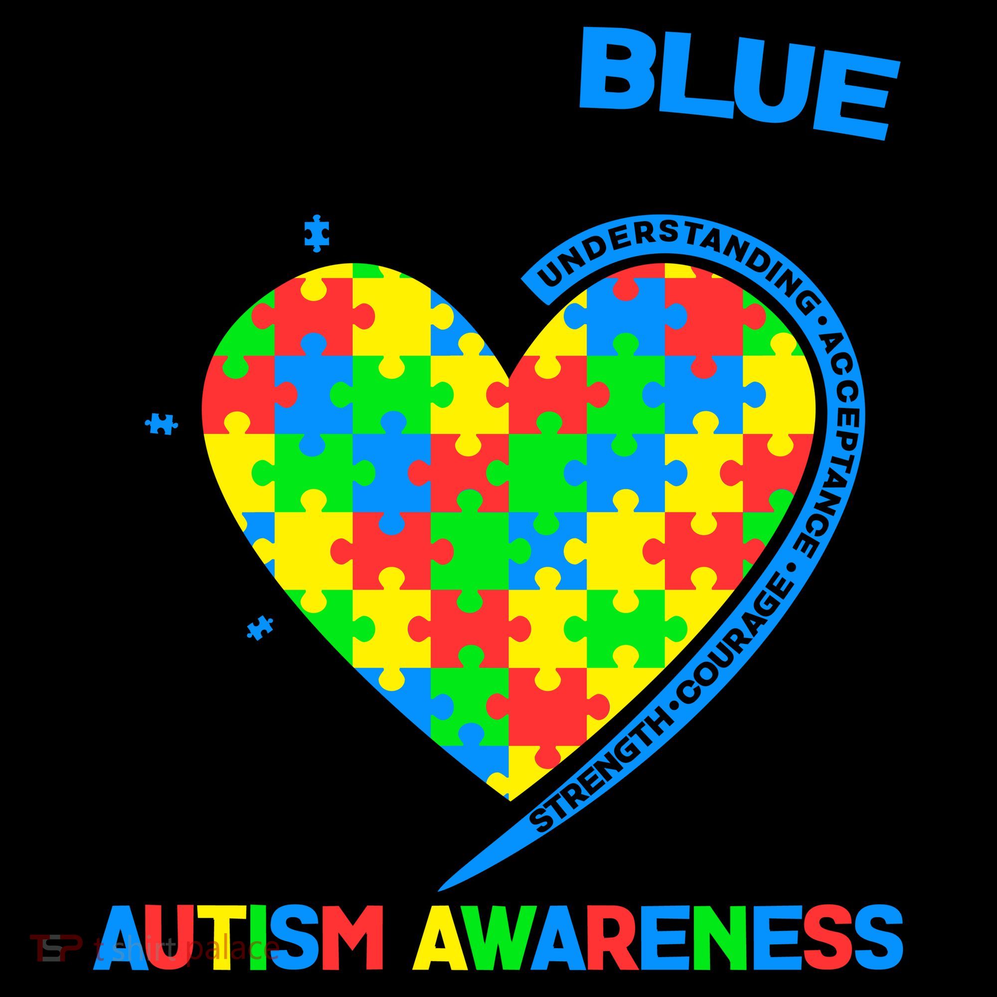 I Wear Blue For My Son Autism Awareness Heart Puzzle  Coffee Mug