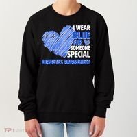 I Wear Blue For Someone Special Diabetes Awareness Women's Sweatshirt thumb 0