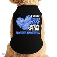 I Wear Blue For Someone Special Diabetes Awareness Doggie Tank thumb 0