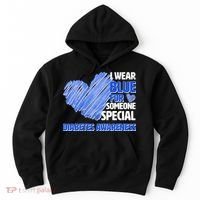 I Wear Blue For Someone Special Diabetes Awareness Hoodie thumb 0