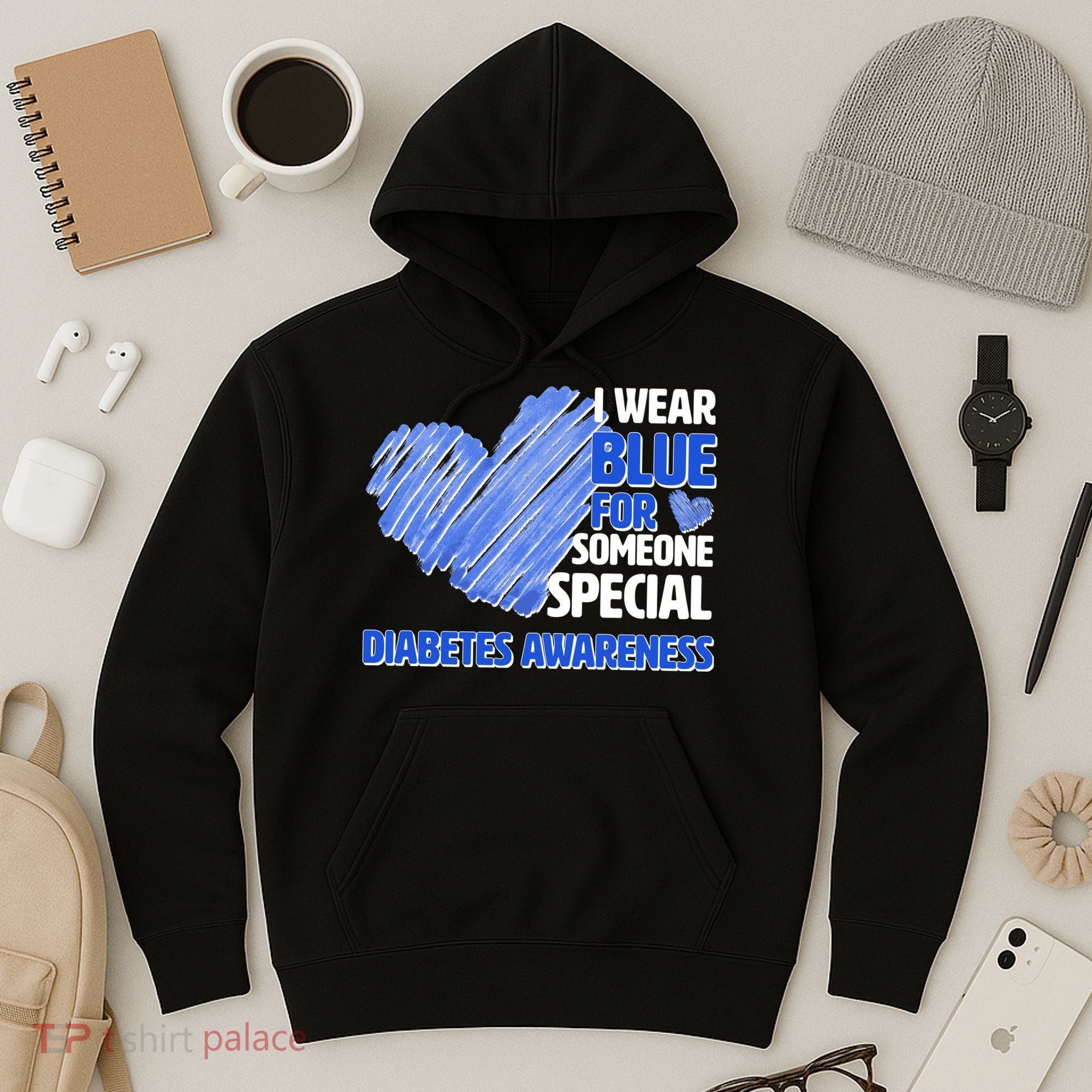 I Wear Blue For Someone Special Diabetes Awareness Hoodie
