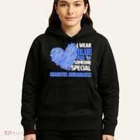 I Wear Blue For Someone Special Diabetes Awareness Hoodie thumb 5
