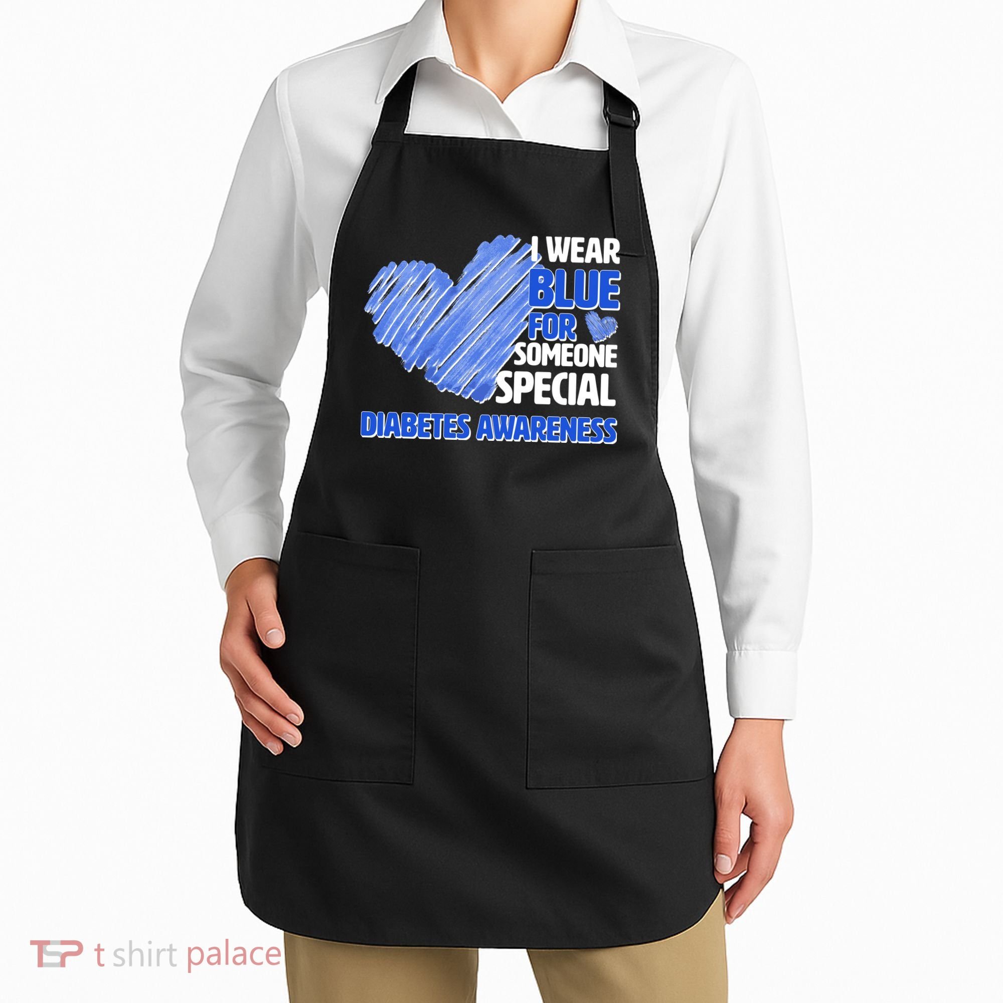 I Wear Blue For Someone Special Diabetes Awareness Apron