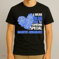 I Wear Blue For Someone Special Diabetes Awareness T-Shirt thumb 3