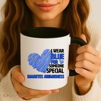 I Wear Blue For Someone Special Diabetes Awareness Coffee Mug thumb 3