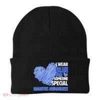 I Wear Blue For Someone Special Diabetes Awareness Beanie thumb 0