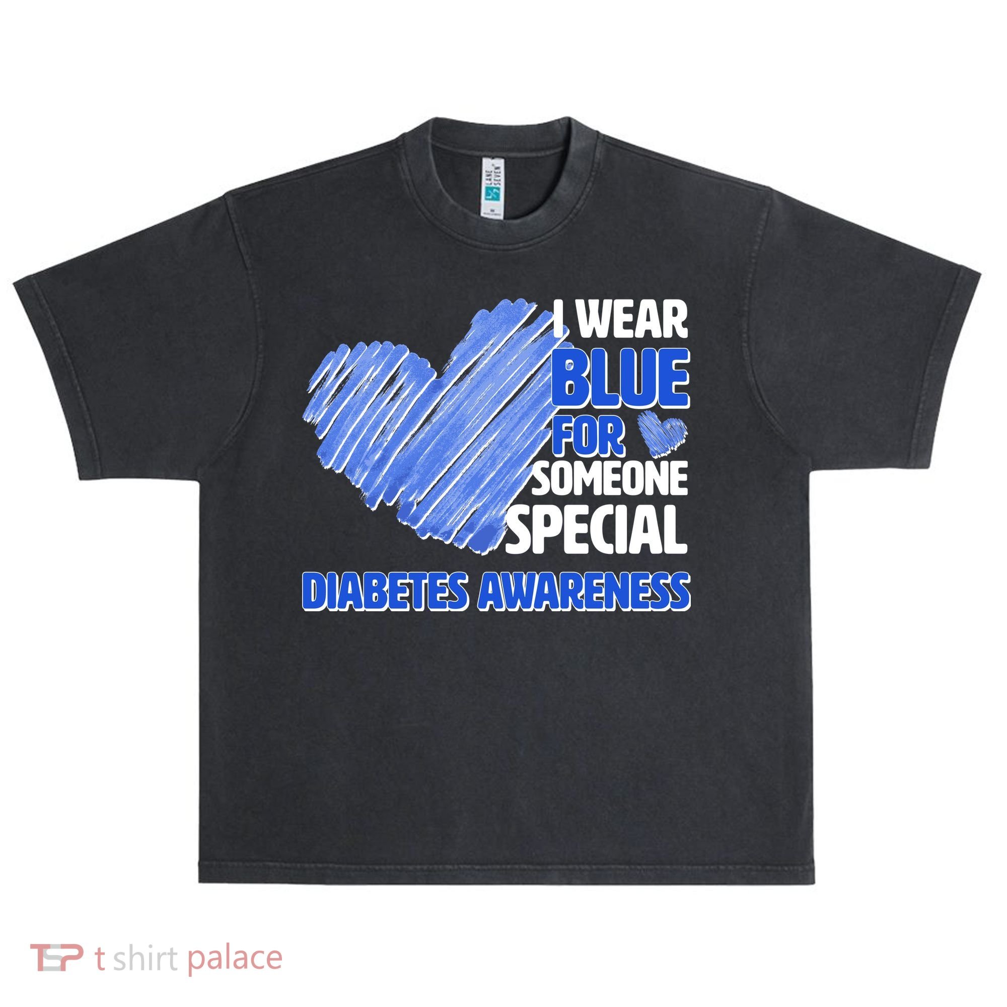 I Wear Blue For Someone Special Diabetes Awareness Urban Oversized Heavyweight T-Shirt