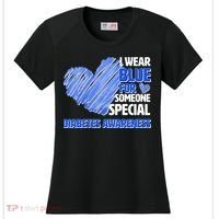 I Wear Blue For Someone Special Diabetes Awareness Women's Cooling Performance Crew T-Shirt thumb 0