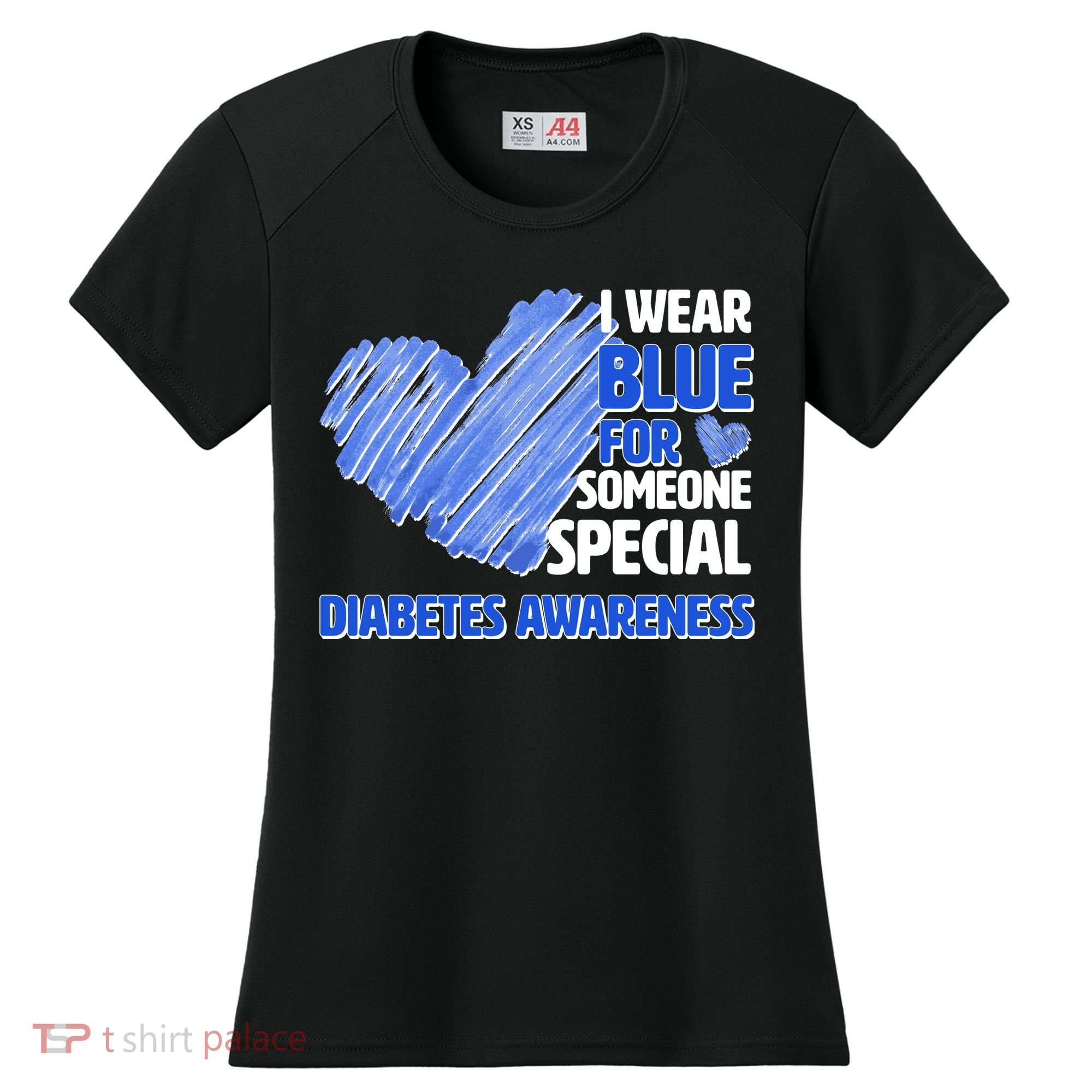 I Wear Blue For Someone Special Diabetes Awareness Women's Cooling Performance Crew T-Shirt