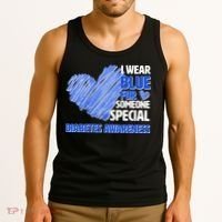 I Wear Blue For Someone Special Diabetes Awareness Tank Top thumb 3