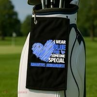 I Wear Blue For Someone Special Diabetes Awareness Golf Towel thumb 2