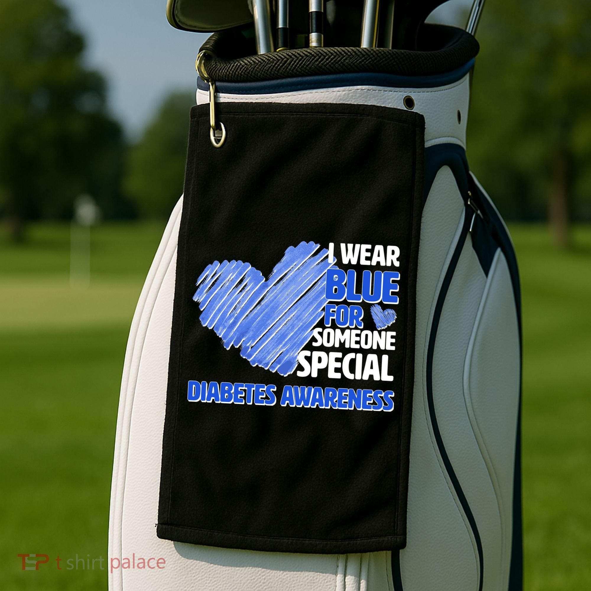 I Wear Blue For Someone Special Diabetes Awareness Golf Towel