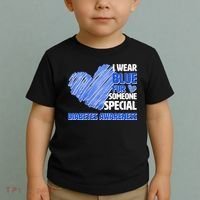 I Wear Blue For Someone Special Diabetes Awareness Toddler T-Shirt thumb 2