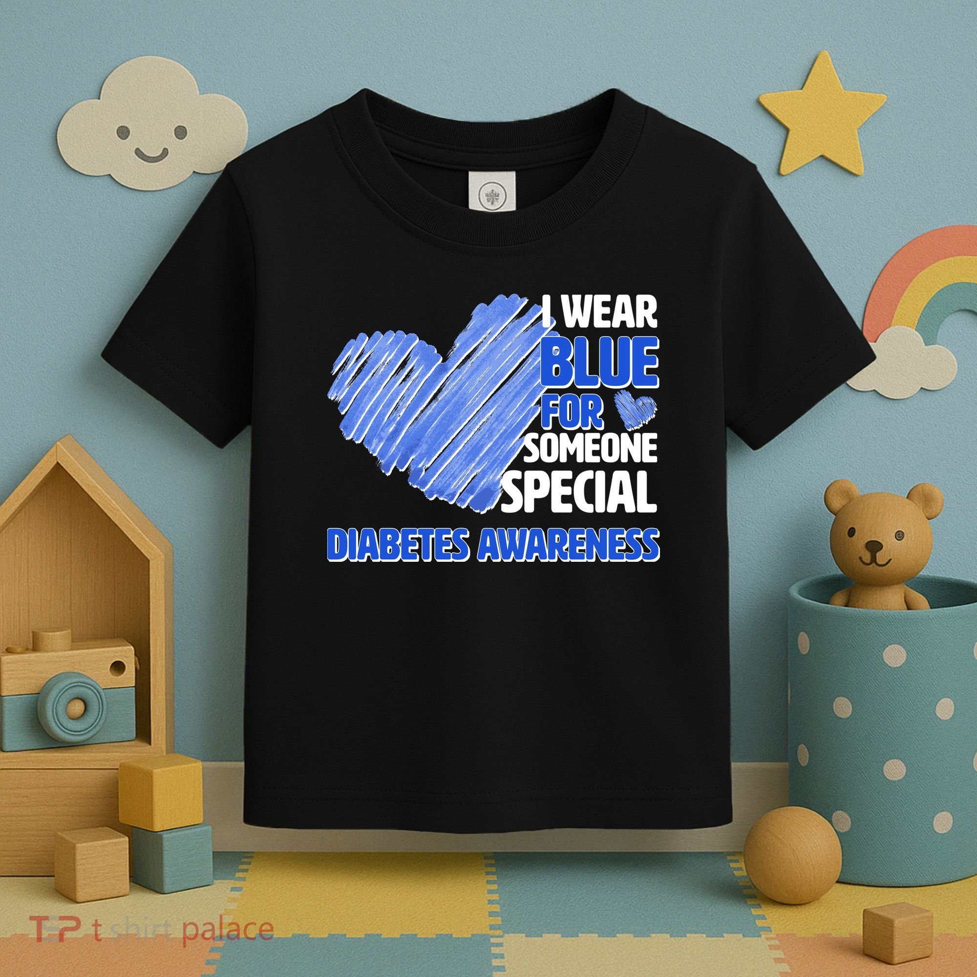 I Wear Blue For Someone Special Diabetes Awareness Toddler T-Shirt