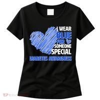 I Wear Blue For Someone Special Diabetes Awareness Women's T-Shirt thumb 0