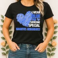 I Wear Blue For Someone Special Diabetes Awareness Women's T-Shirt thumb 2