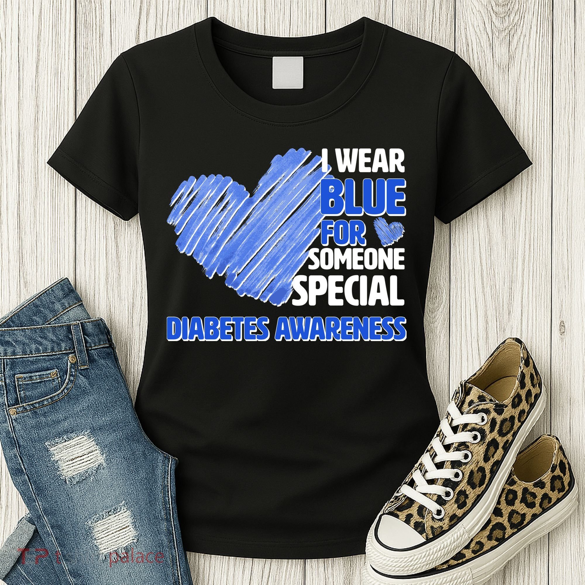 I Wear Blue For Someone Special Diabetes Awareness Women's T-Shirt
